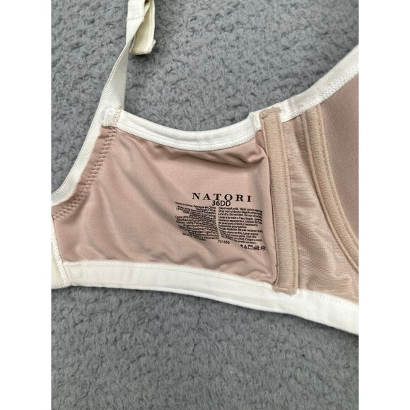 Natori Yogi Contour Convertible Sports Bra light mocha/ivory 36DD - Picture 6 of 7